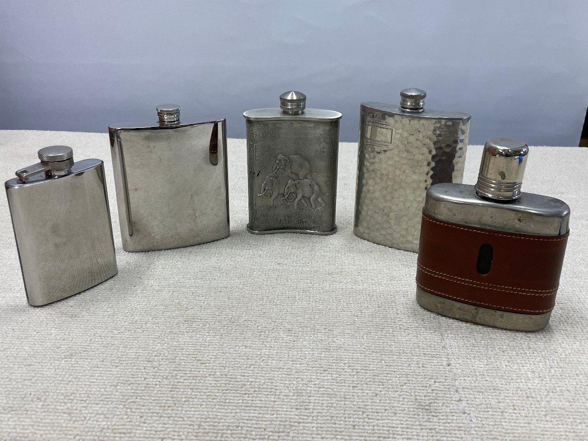 現状品 スキットル 5本まとめて GUCCI タイ イングランド W＆JA・Baxter・Ltd ピュータ 錫