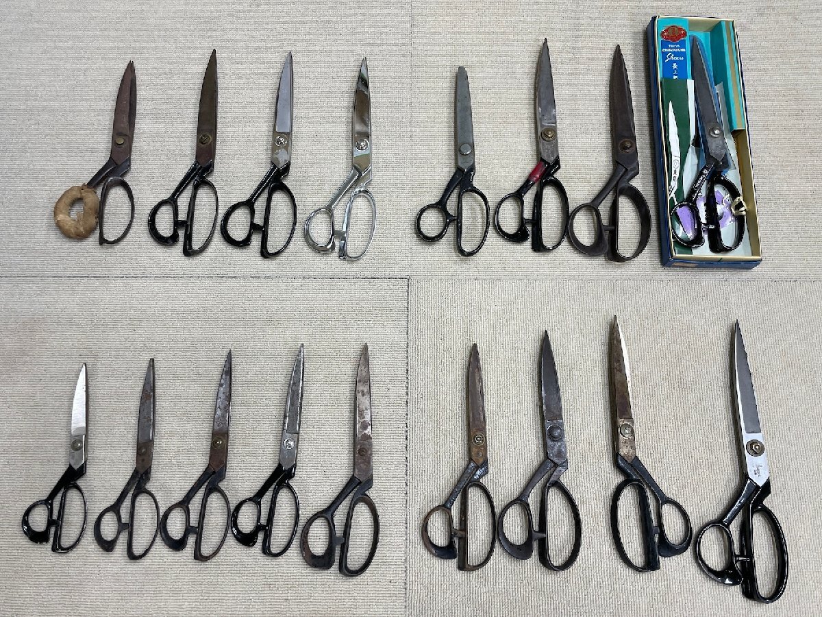 現状品 洋裁鋏 裁ち鋏 17点 まとめて ハサミ はさみ 裁縫 長三郎 庄三郎 宗隆 他