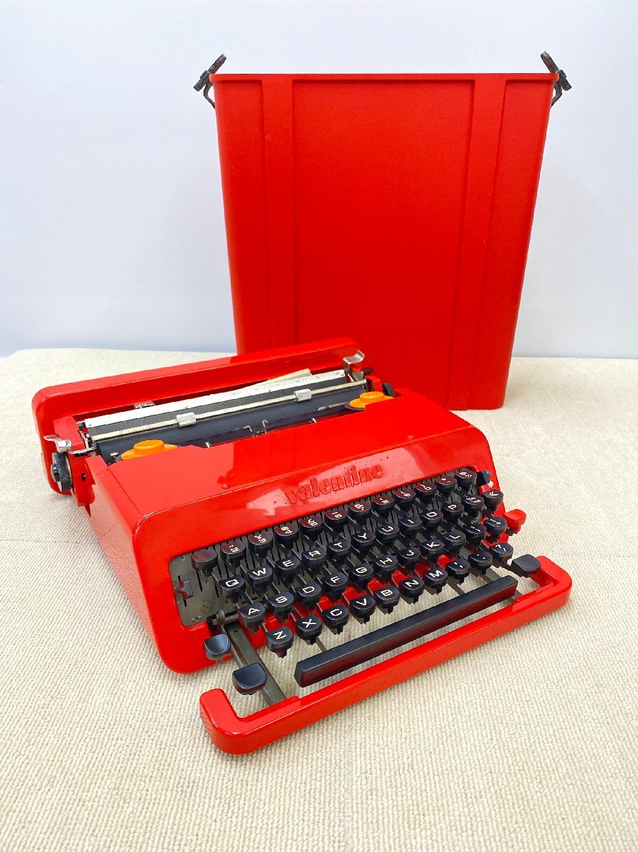 現状品 一部動作確認済み Olivetti Valentine オリベッティ・バレンタイン タイプライター 赤いバケツ デザイン：エットレ・ソットサス イ