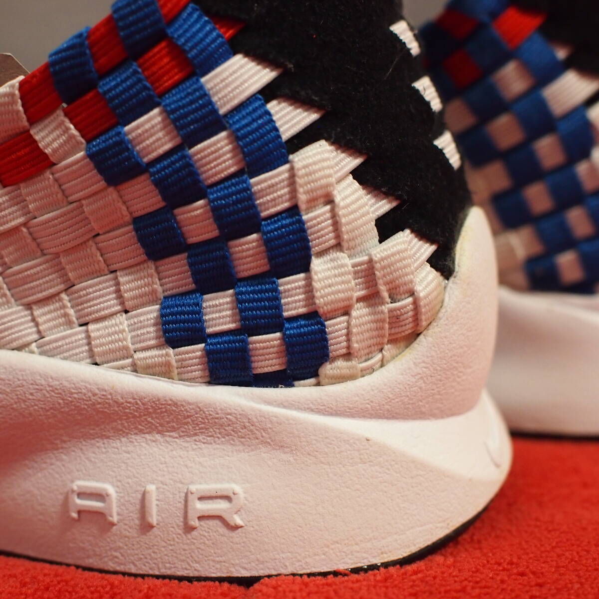 NIKE AIR WOVEN エアウーブン マルチカラー レインボー 312422-005（ブラック/ラッシュレッド/ブルージェイ/セイル）ナイキ デッドストック
