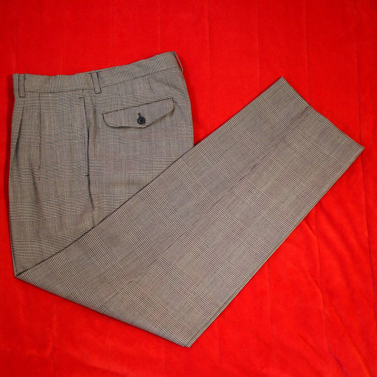 美品 80s Karl Helmut グレンチェック ツータック パンツ カールヘルム 千鳥格子 pink house ピンクハウス 金子功 ingeborg インゲボルグ 