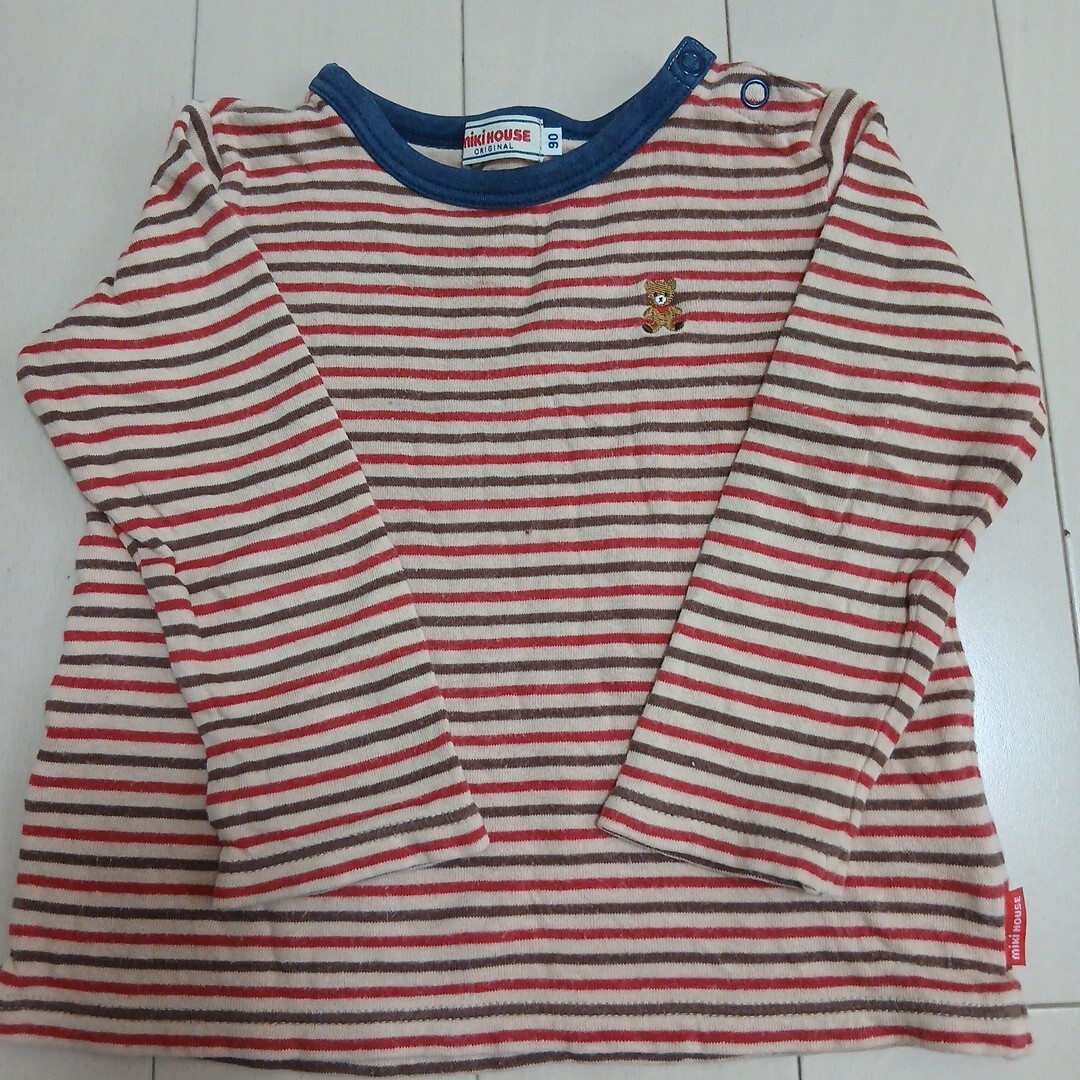 ミキハウス 長袖Tシャツ ボーダー 90cm 