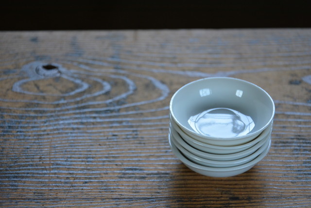 NO.137 古い白磁の小皿 5枚SET 未使用品 検索用語→A昭和レトロアンティークヴィンテージ古道具豆皿紅皿