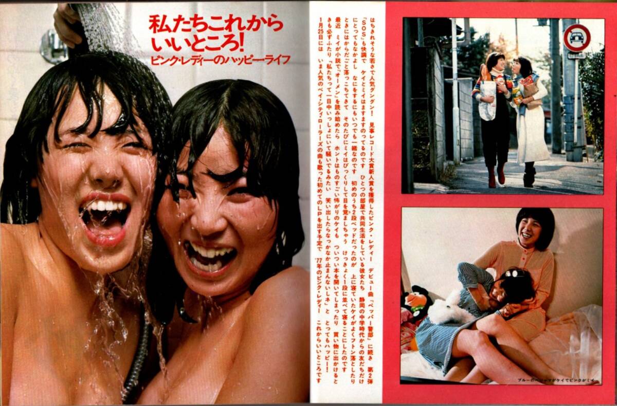 s4076 美品 明星 1977年 昭和52年 ピンクレディー山口百恵 岡田奈々 片平なぎさ岩崎宏美 桜田淳子森昌子 松本ちえこ西城秀樹キャンディーズ