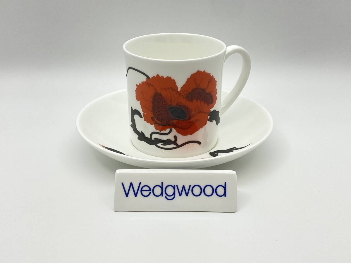 WEDGWOOD ウェッジウッド SUSIE COOPER DESIGN CORN POPPY Tea Cup & Saucer スージー・クーパーコーンポピー ティーカップ＆ソーサー*A169