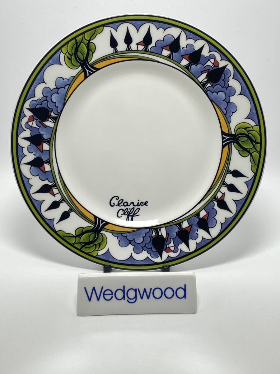 ＊レア限定版＊ WEDGWOOD ウェッジウッド CLARICE CLIFF 'CAFE CHIC' MAY AVENUE 17cm Dessert Plate メイアベニュー デザートプレートT393