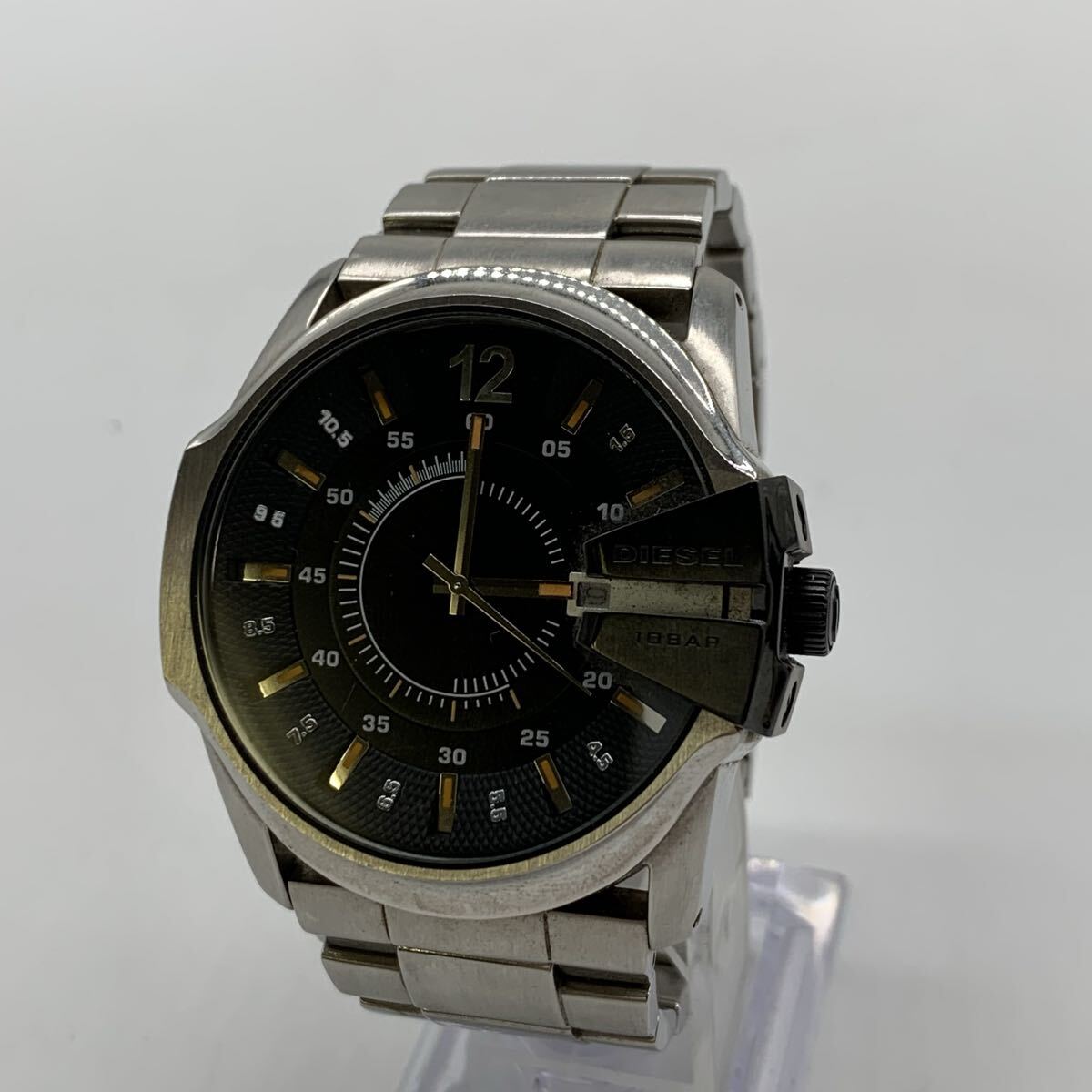 ◎【売り切り】DIESEL/ ディーゼル ブラック文字盤 メンズ腕時計クォーツ QZ