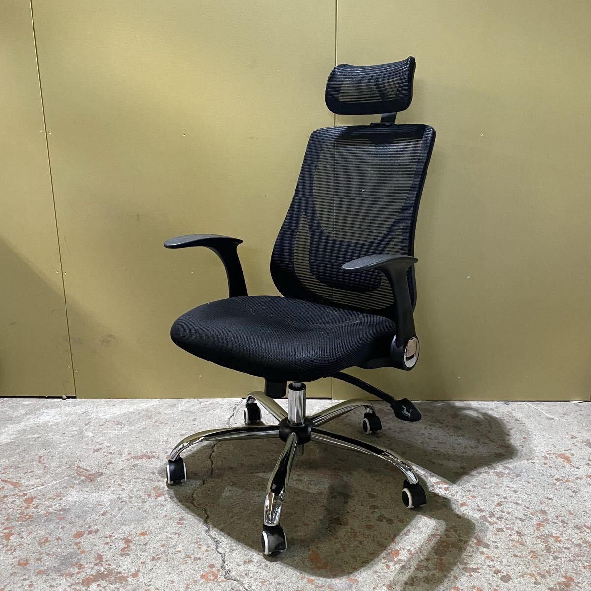 ◇【売り切り】タンスのゲン オフィスチェア デスクチェア メッシュ ブラック 家財便Dランク《直接引取歓迎》