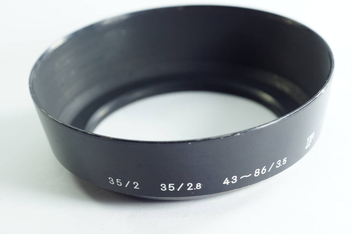 小 MINI-02『並品』Nikon 35／2 35／2.8 43-86／3.5 ニコン35mm用 旧HN-3初期メタルフード HOOD SHADE