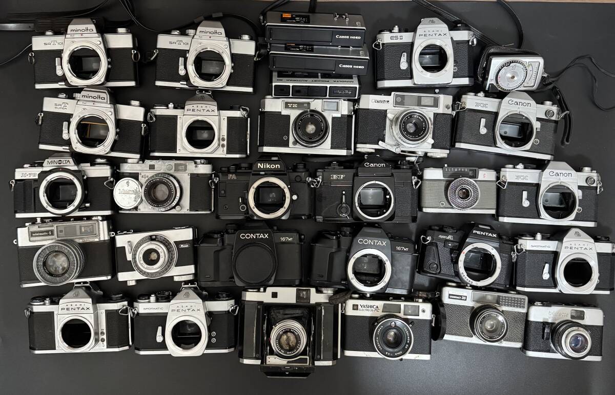 ★30点おまとめ品★ 一眼レフフィルムカメラ＆レンズファインダーカメラ Nikon FA /Canon EF / CONTAX 167MT / MAMIYA-6 AUTOMAT など