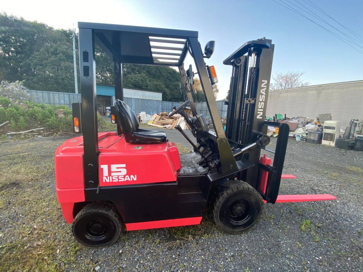 ◆日産 NISSAN FD15 フォークリフト 1.5t ディーゼル MT 1450h 塗装済 整備済 茨城県 下取可【トヨタ コマツ 三菱 FD15】