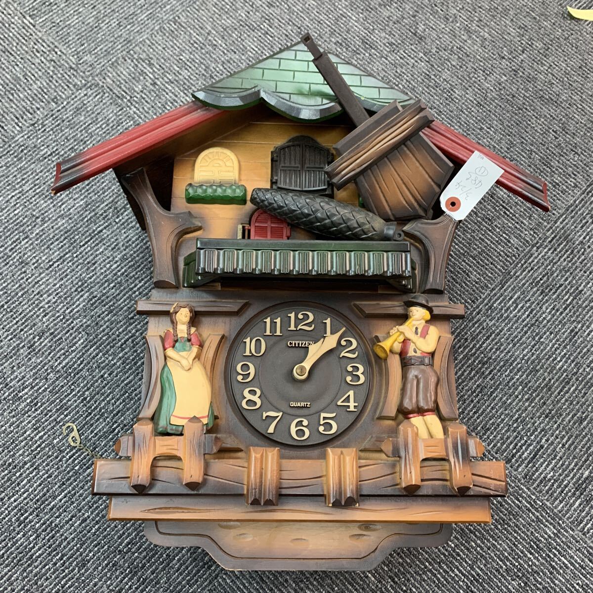 485 CITIZEN シチズン 鳩時計 木製 掛け時計 レトロ アンティーク クォーツ からくり時計 壁掛け時計 花のワルツ