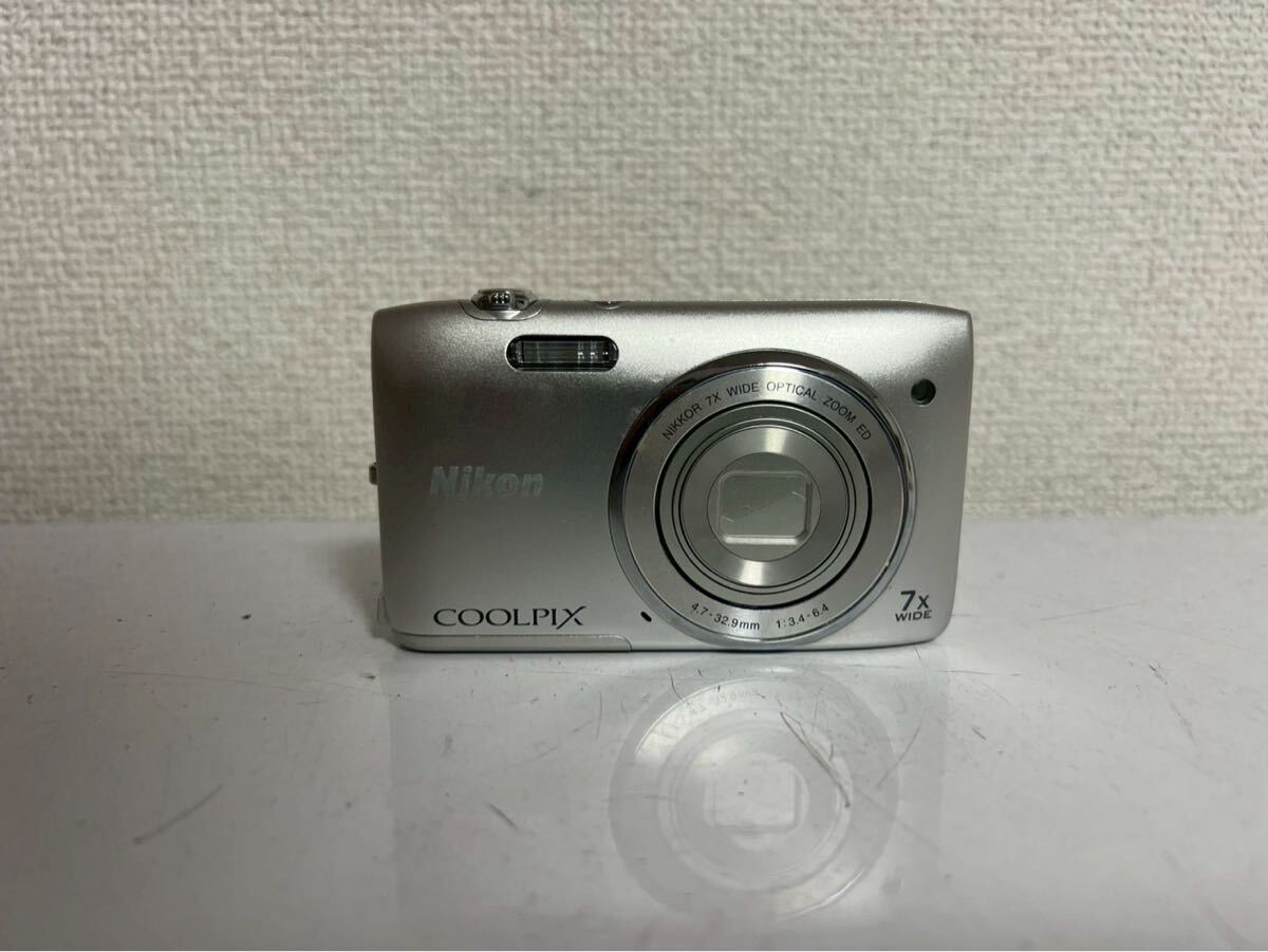 6594 Nikon ニコン NIKON COOLPIX コンパクトデジタルカメラ シルバー デジカメ S3400 動作未確認