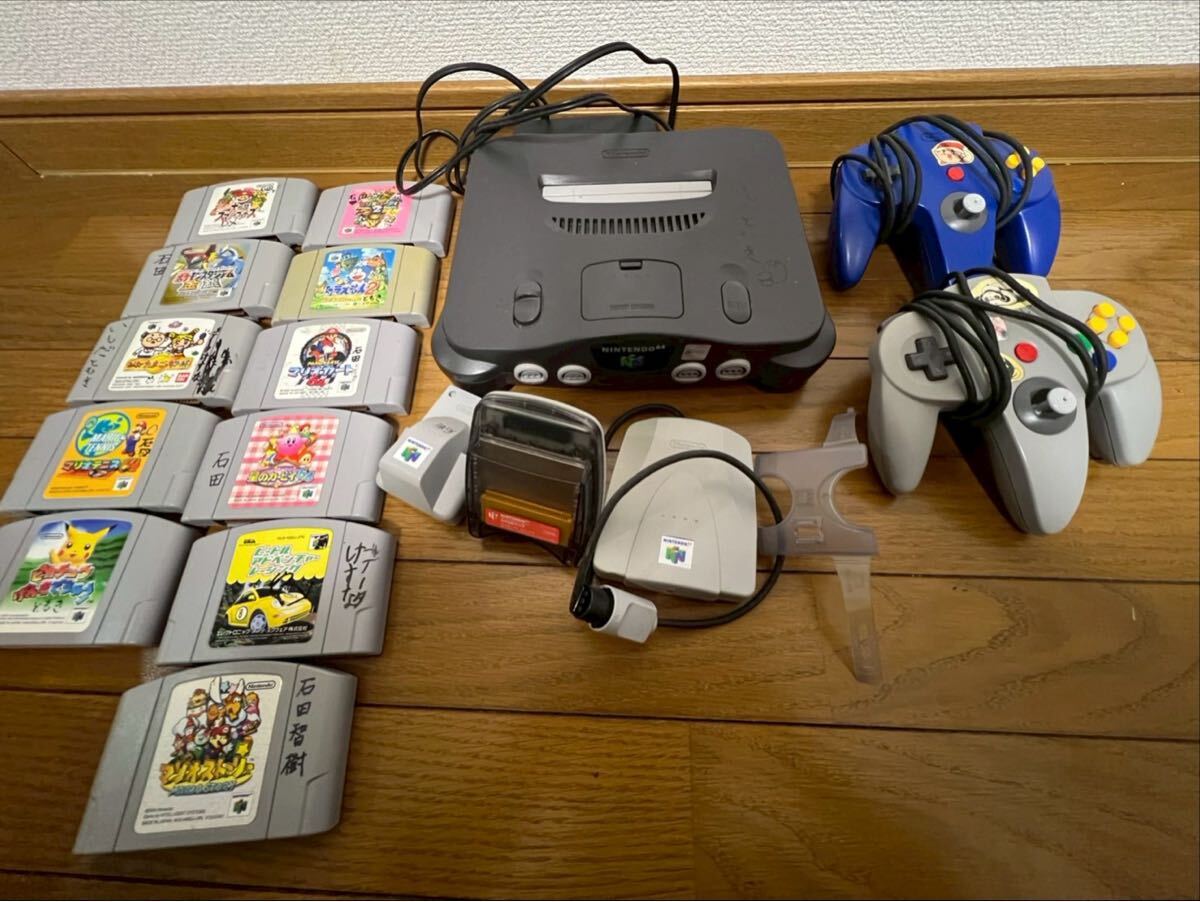 6593 NINTENDO64 ニンテンドー64 セット 任天堂 コントローラー NUS-001 カセット　動作未確認