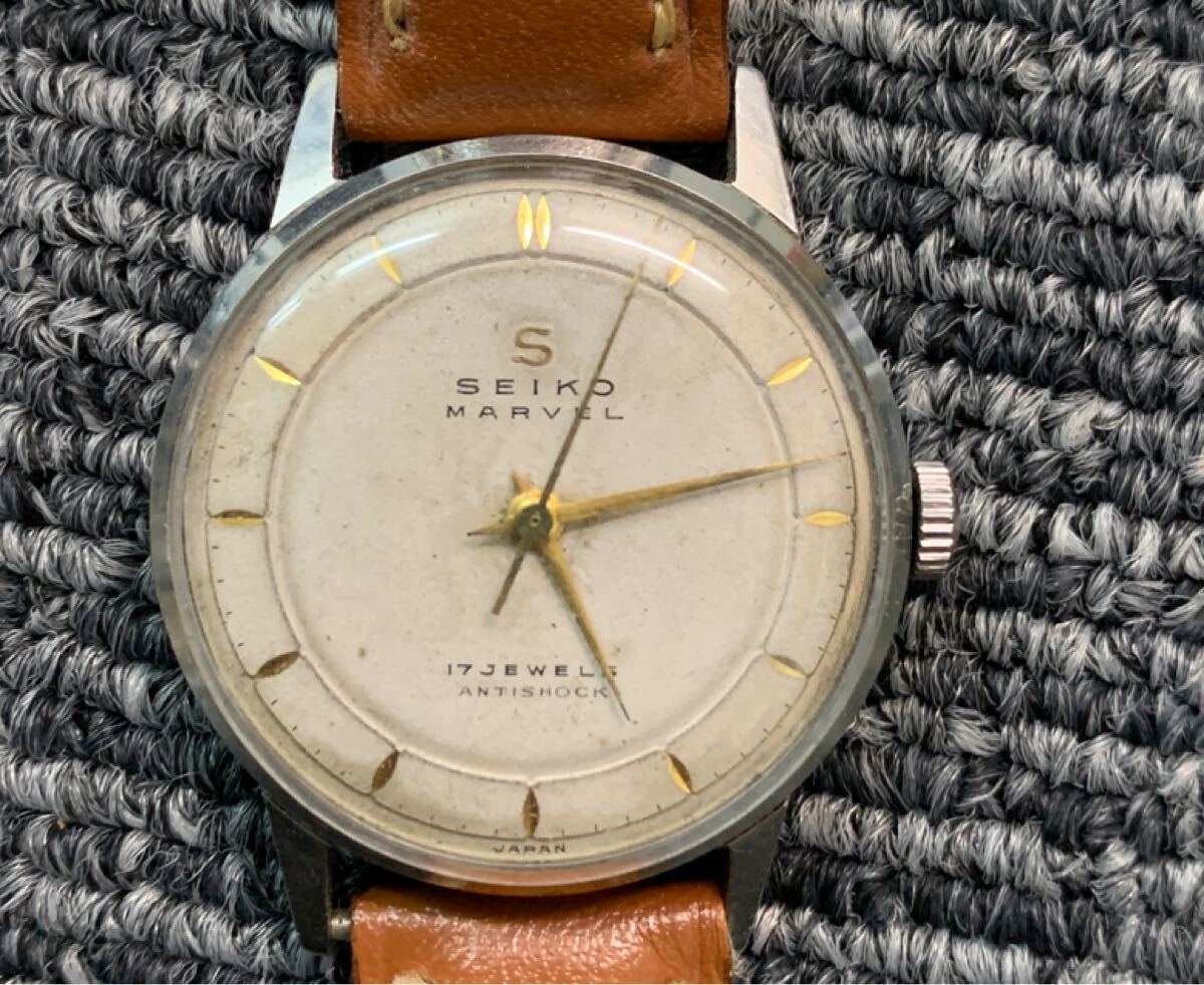 6577 SEIKO セイコー 腕時計 手巻き マーベル 17石 MARVEL Sマーク スーパー アンティーク J13013 動作未確認