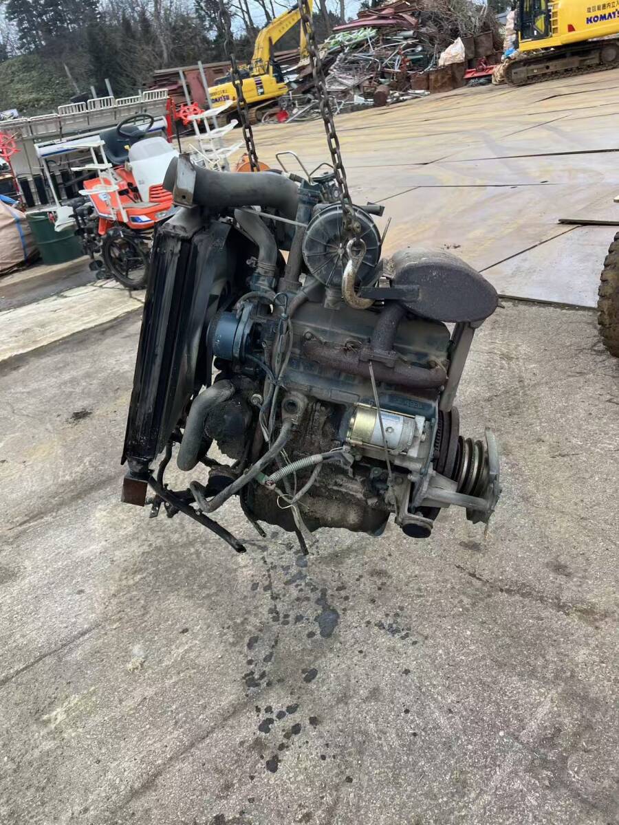 動画あり　秋田発　クボタ/KUBOTA 4気筒 ディーゼルエンジン V1505-C-3 30馬力　ラジェーター付き 重機　建設機械　動作確認済み　発送可