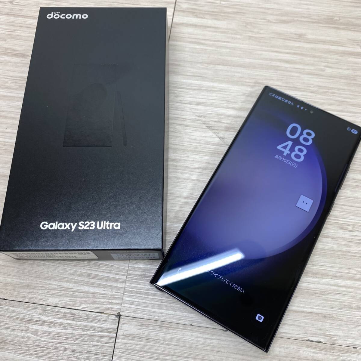 【MH-2728】中古品 docomo ドコモ Galaxy S23 Ultra 512GB SC-52D ファントムブラック 判定〇 バッテリー80%以上 スマホ 携帯 箱付き
