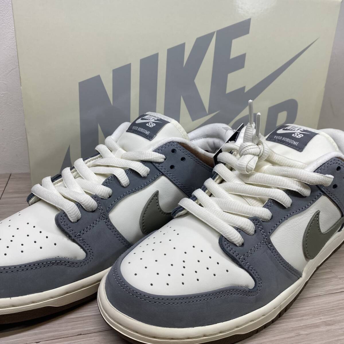 【MH-2857】未使用品 NIKE ナイキ SB DUNK LOW PRO QS ダンク ロー プロ QS 堀米 雄斗 Wolf Grey ウルフグレー FQ1180-001 27.5cm