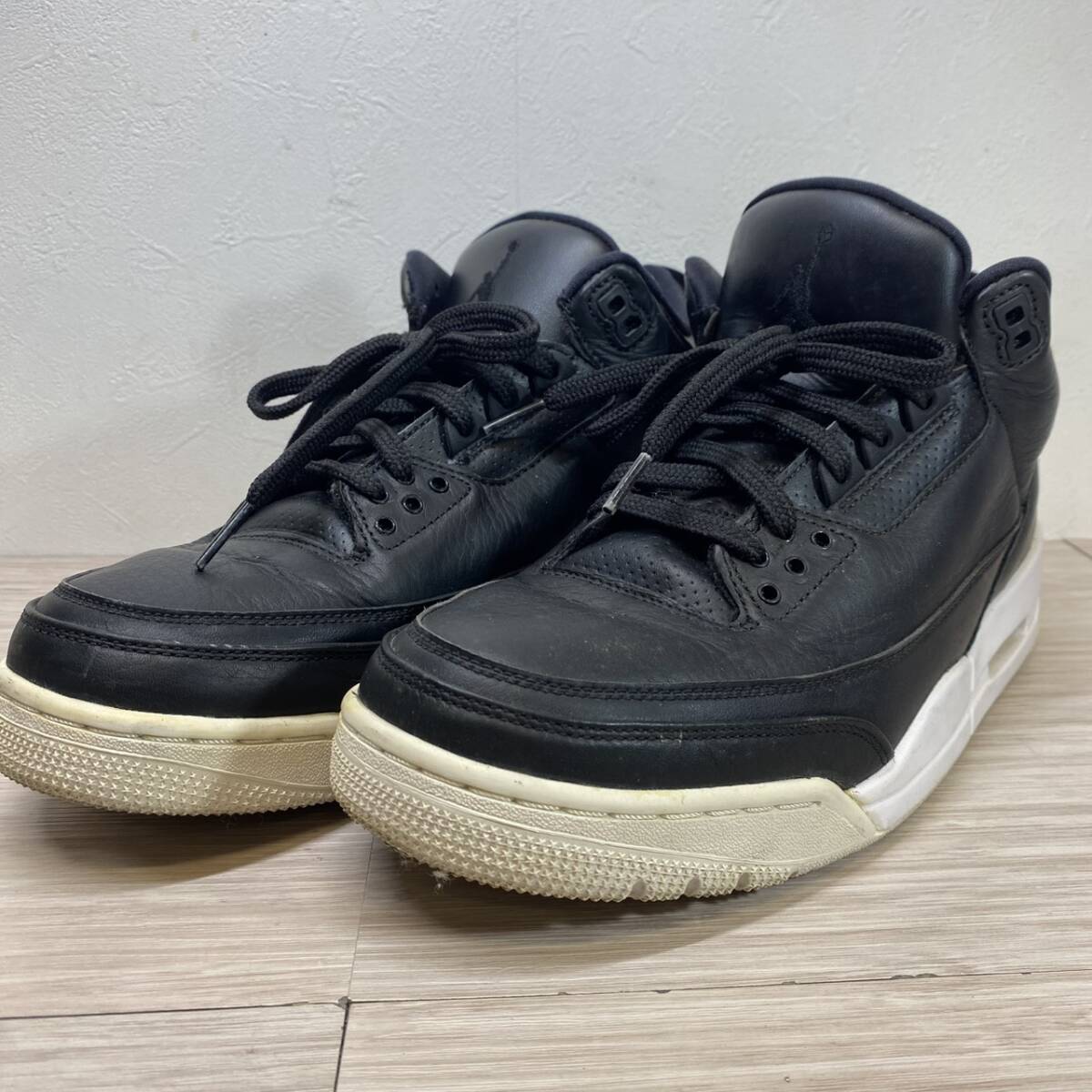 【MH-2839】中古品 NIKE ナイキ JORDAN RETRO ジョーダン レトロ スニーカー メンズ 27.5cm ブラック 黒 136064-020