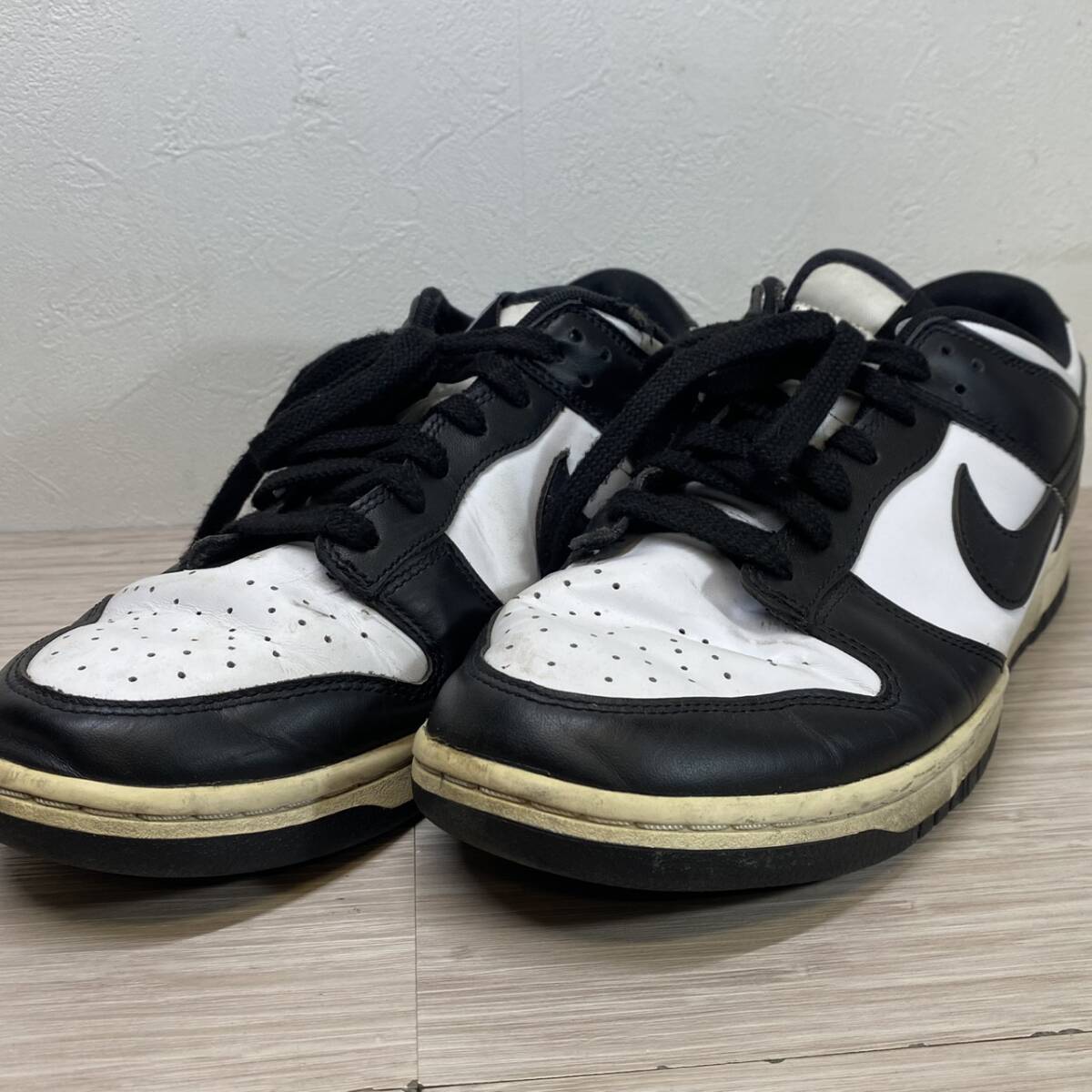 【MH-2842】中古品 NIKE ナイキ DUNK LOW RETRO PANDA ダンクロー レトロ パンダ 27.5cm スニーカー DD1391-100