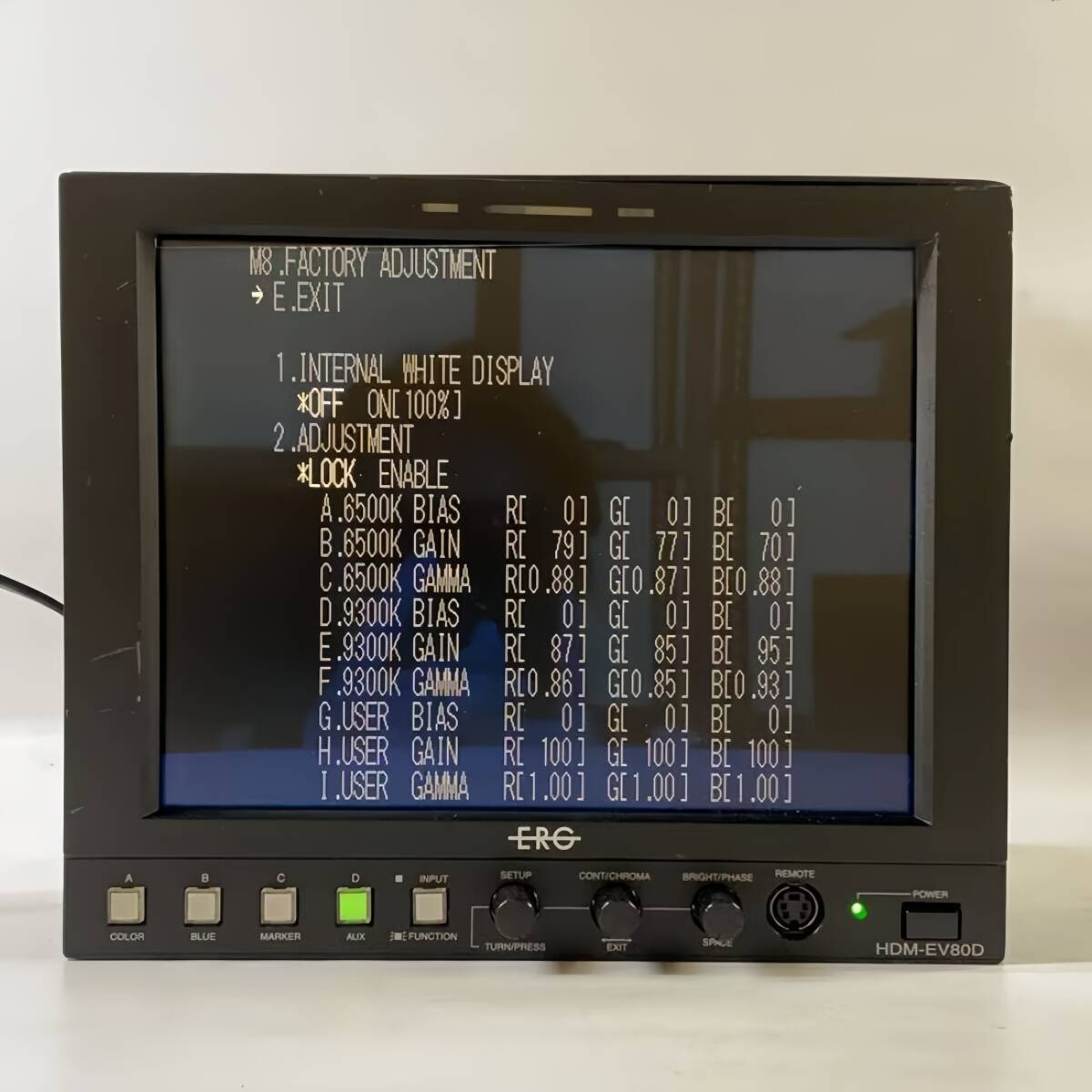 ERGVENTURES 6型HDモニター◆HDM-EV80D 中古★通電確認まで ・ 現状品