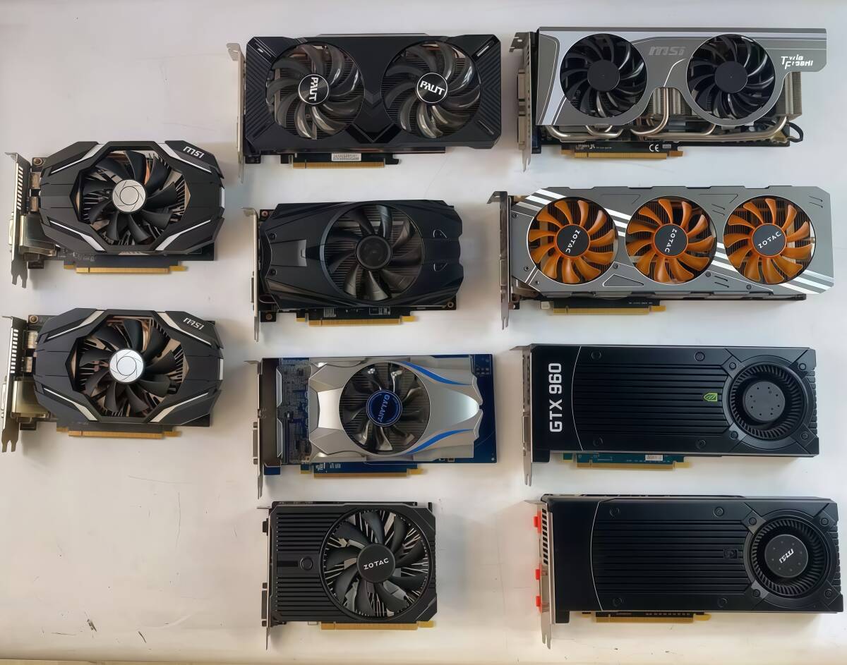 1円スタ【NVIDIA 他】各メーカー ♪グラボ MSI GeForce GTX 1660 Ti 6G AERO ITX / GeForce GTX 1060 AERO ITX 6G ▲10点セット ・現状品