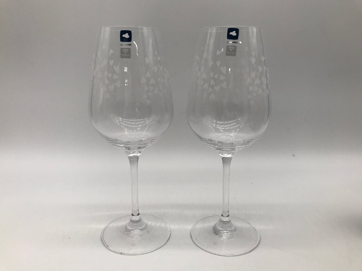 【7-6-1483】レオナルド ALASSIO アラッシオ ワイングラス 230ml 450ml 2客セット 未使用品