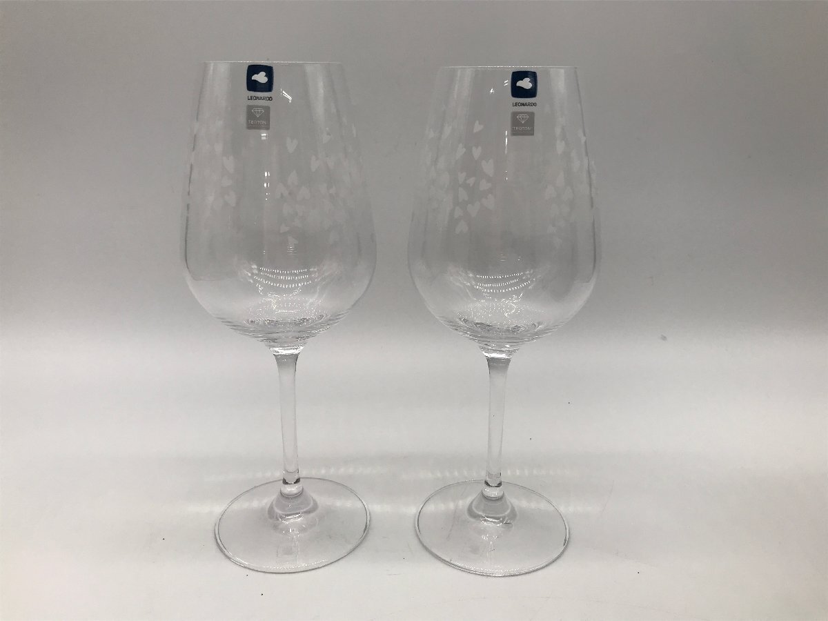 【7-6-1476】レオナルド アラッシオ 029946 ワイングラス 250ml/450ml ペア 2客セット 未使用品