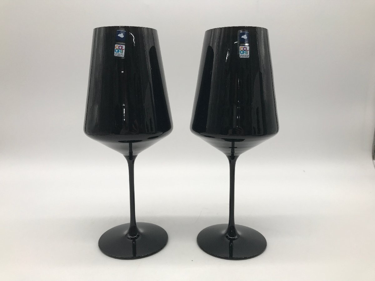 【5-7-1407】LEONARDO レオナルド ETNA エトナ カクテルグラス 300ml 2客セット ブラック 未使用品