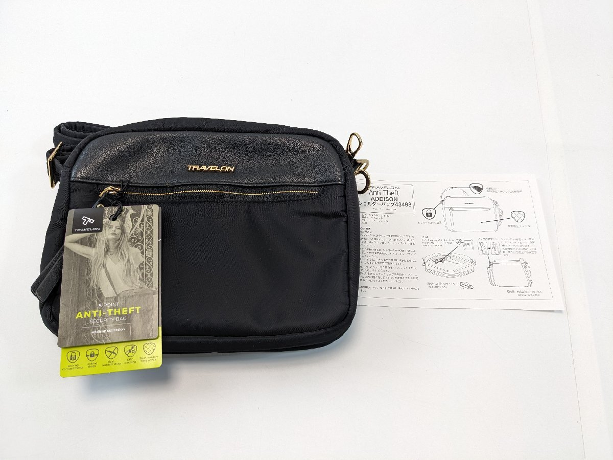 【3-4-2-9133】TRAVELON トラベロン 43493 ADDISON セーフティ アディソン ショルダーバッグ 未使用品