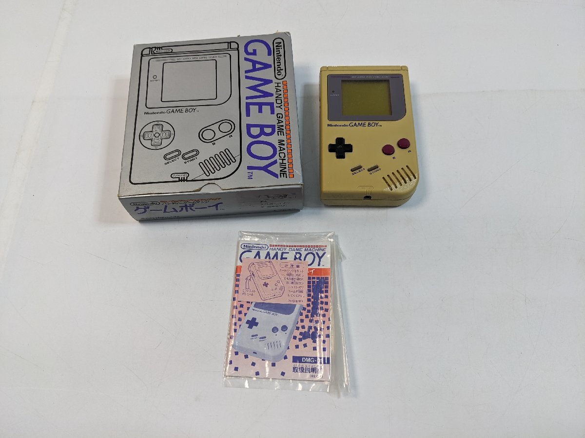 【3-4-1-8942】任天堂 ニンテンドー DMG-01 初代ゲームボーイ 本体 元箱 取扱説明書付き 中古品
