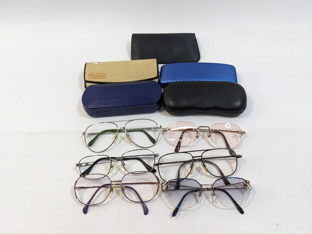 【5-1-1042】レオナール LE014M 他 メガネ フレーム アイウェア 6点セット ジャンク品
