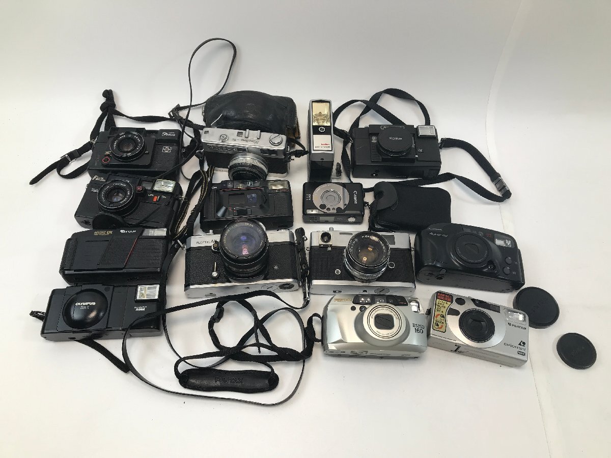 【6-7-7291】フィルムカメラ まとめ YASHICA FUJIFILM KONICA MINOLTA Canon kako Konishiroku OLYMPUS PENTAX ジャンク