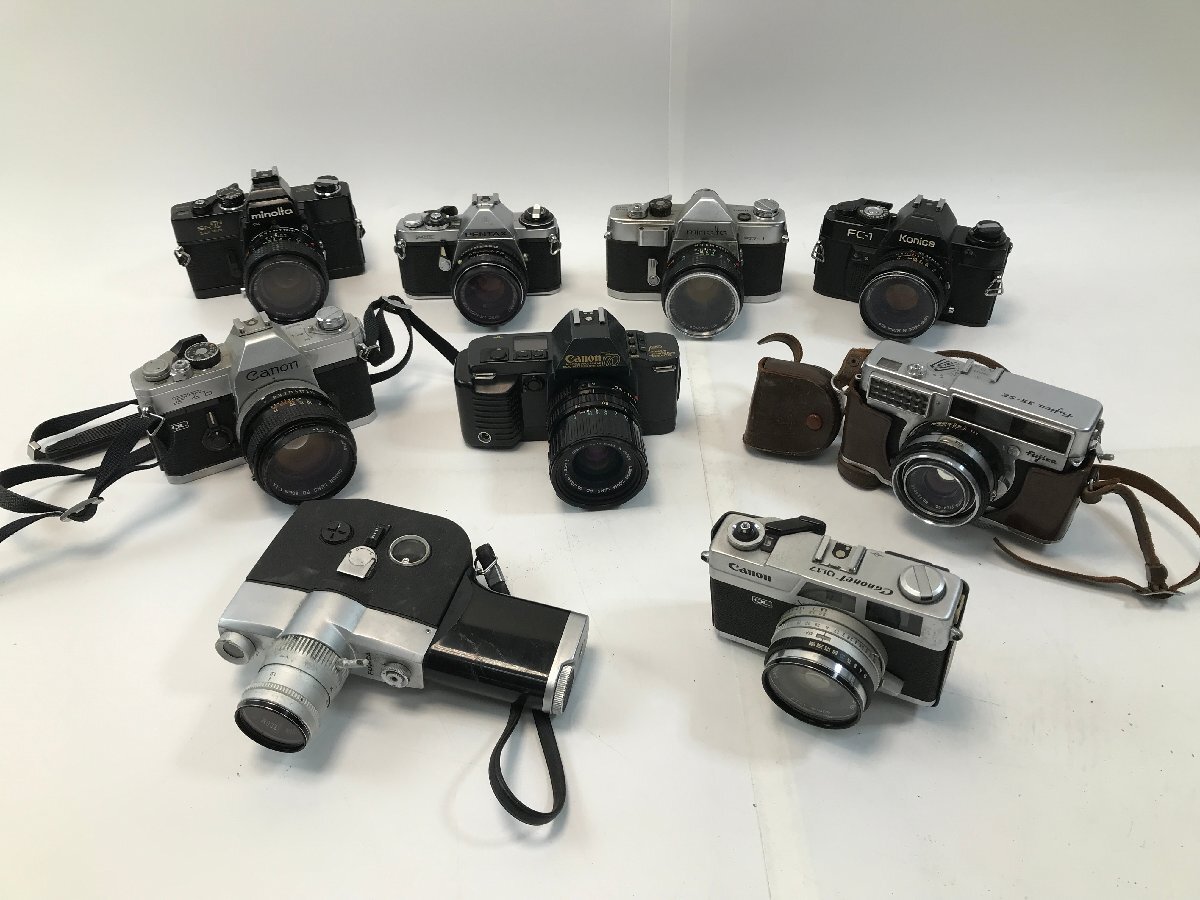 【10-2-2912】フィルムカメラ まとめ ジャンク MINOLTA Canon PENTAX KONICA FUJICA