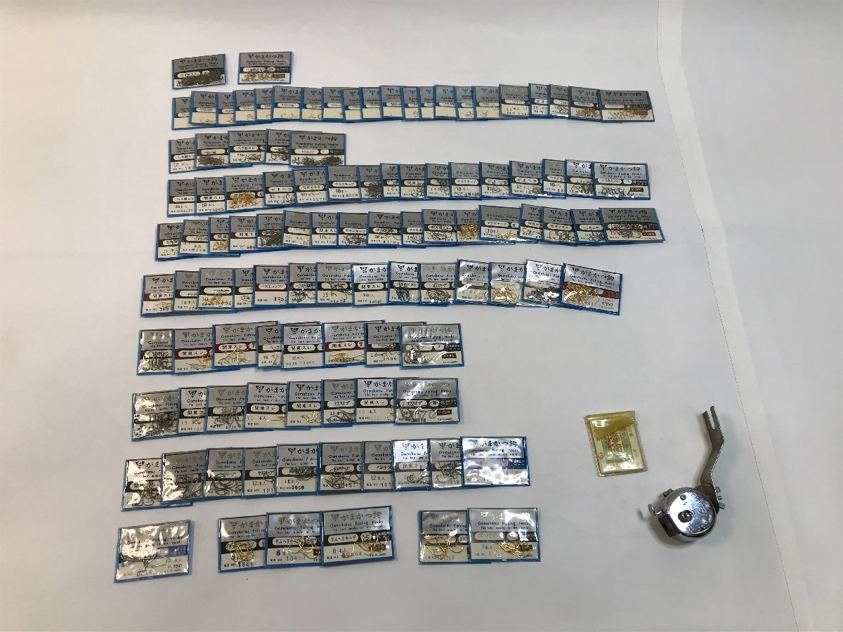 【7-7-6072】がまかつ 他 へら針 まとめて 大量セット 替針 糸付針 釣り針 ハリス フィッシング用品 中古品