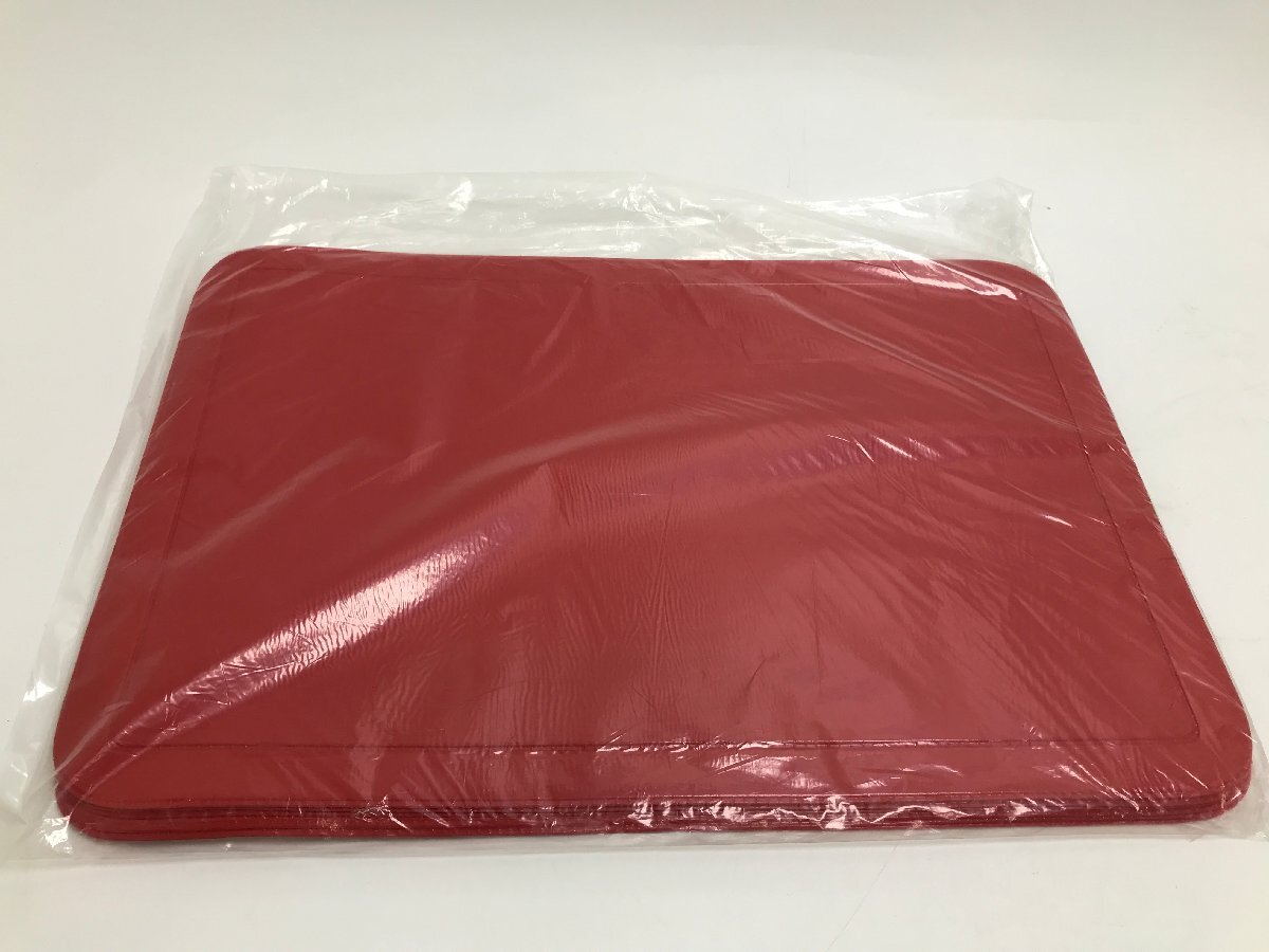 【S3-9-7549】Kela ケラ レイスマット 6P Uni レッド 赤 15001 プレイスマット 6枚セット テーブルクロス ランチョンマット