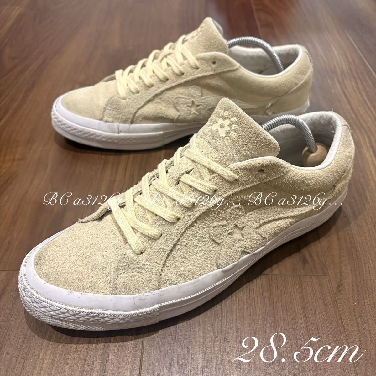 CONVERSE × GOLF WANG ONE STAR 28.5cm コンバース 本革 ワンスター ゴルフ・ラ・フルール オフホワイト スニーカー シューズ