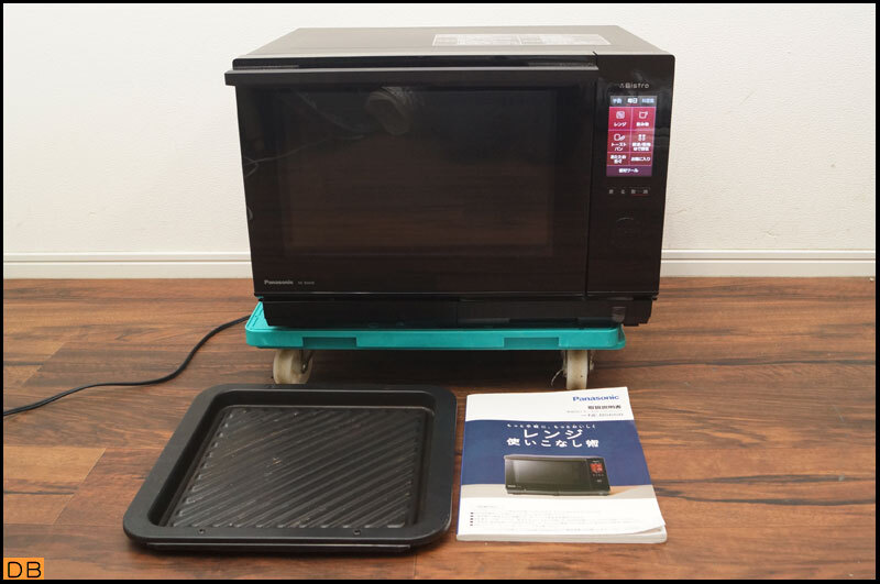 税込◆Panasonic◆Bistro スチームオーブンレンジ NE-BS658-K グリル皿・取扱説明書付 通電確認済 パナソニック ビストロ-1375