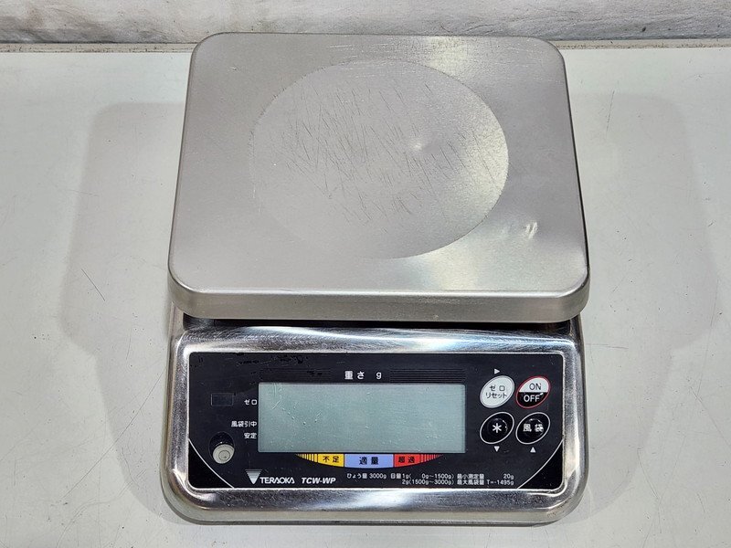 [現状品] TERAOKA 寺岡精工 電子秤 デジタルはかり TCW-WP ひょう量3000g (2)