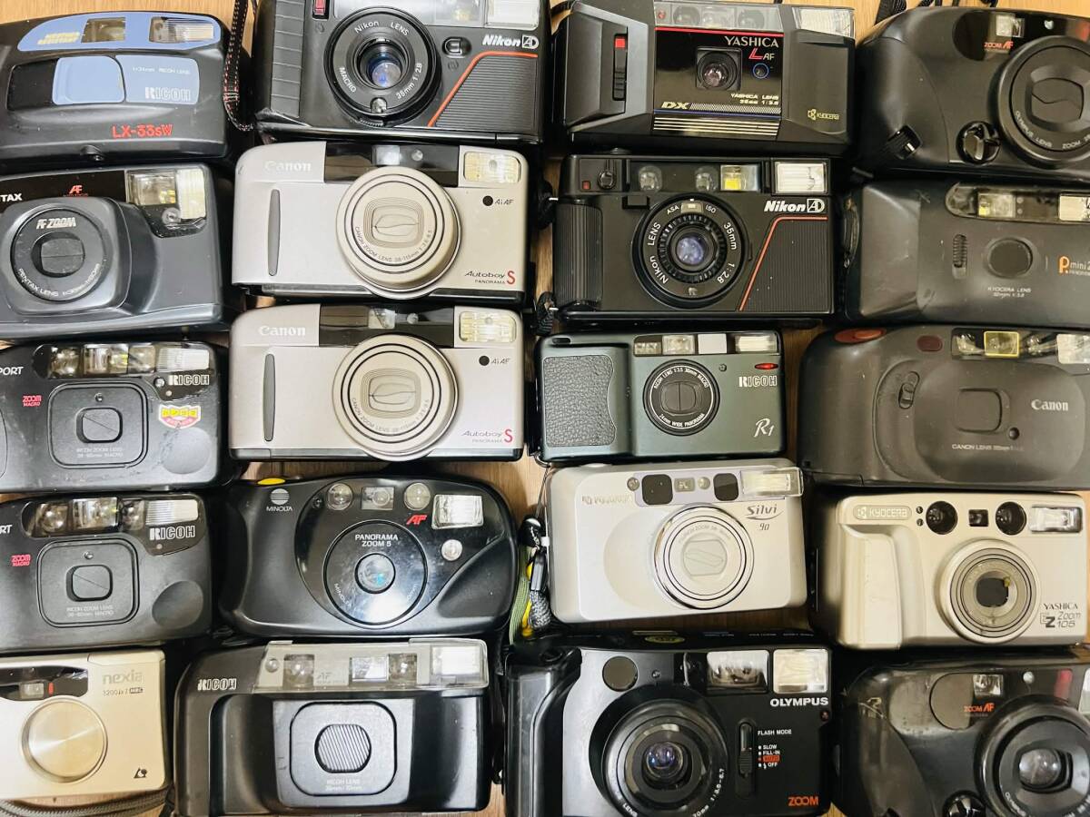 計20点 コンパクトフィルムカメラ まとめ売り 動作未確認 Canon RICOH NIKON L35AD iso1000 R1 等 大量出品 ジャンク 在庫処分