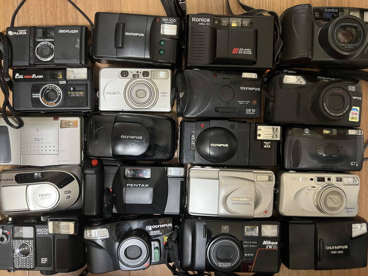 計20点 コンパクトフィルムカメラ まとめ売り 動作未確認 OLYMPUS XA2 μ mju 等 大量出品 ジャンク 在庫処分
