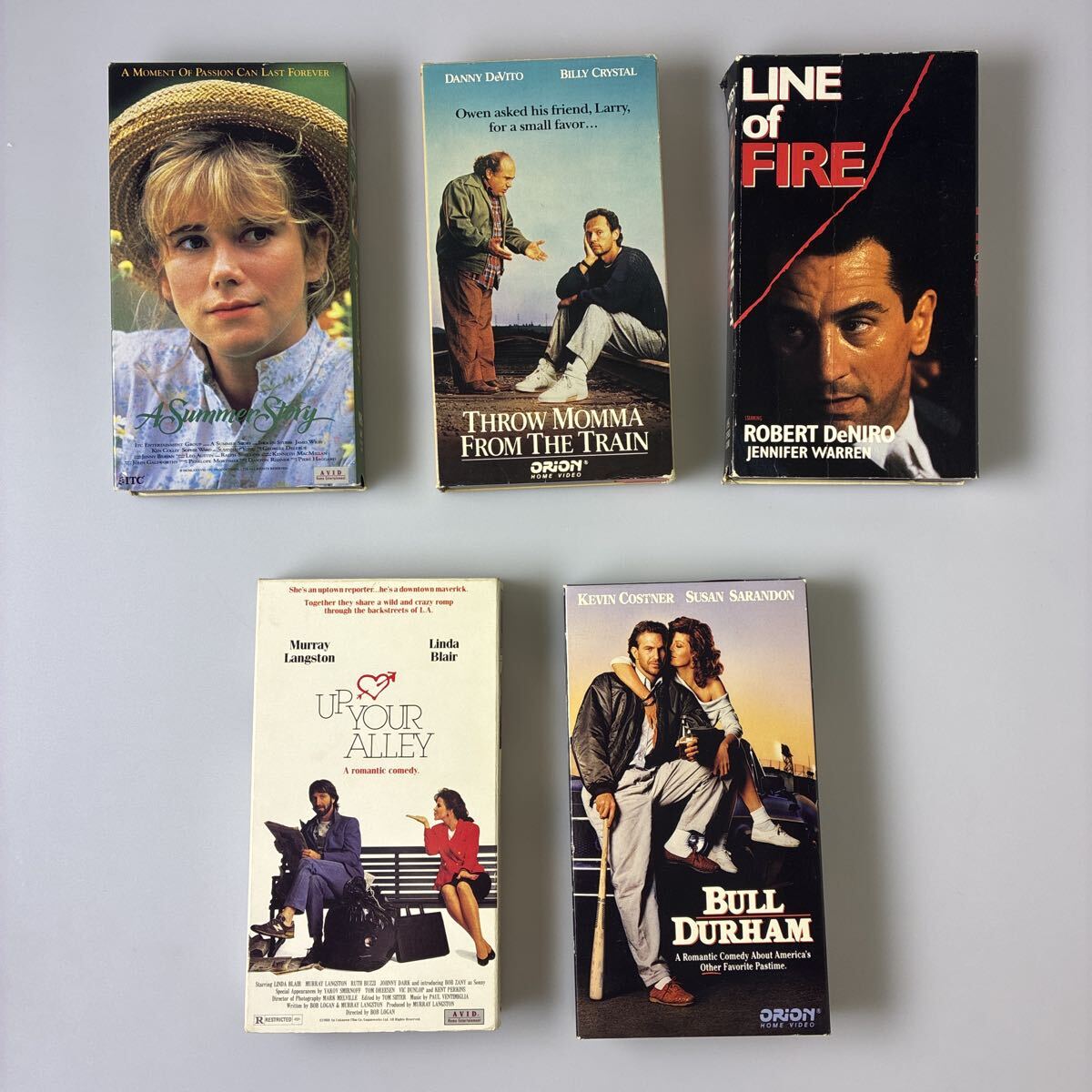 洋画 VHS 5本セット LINE OF FIRE BULL DURHAM 他 ロバート・デニーロ ケビン・コスナー 海外版