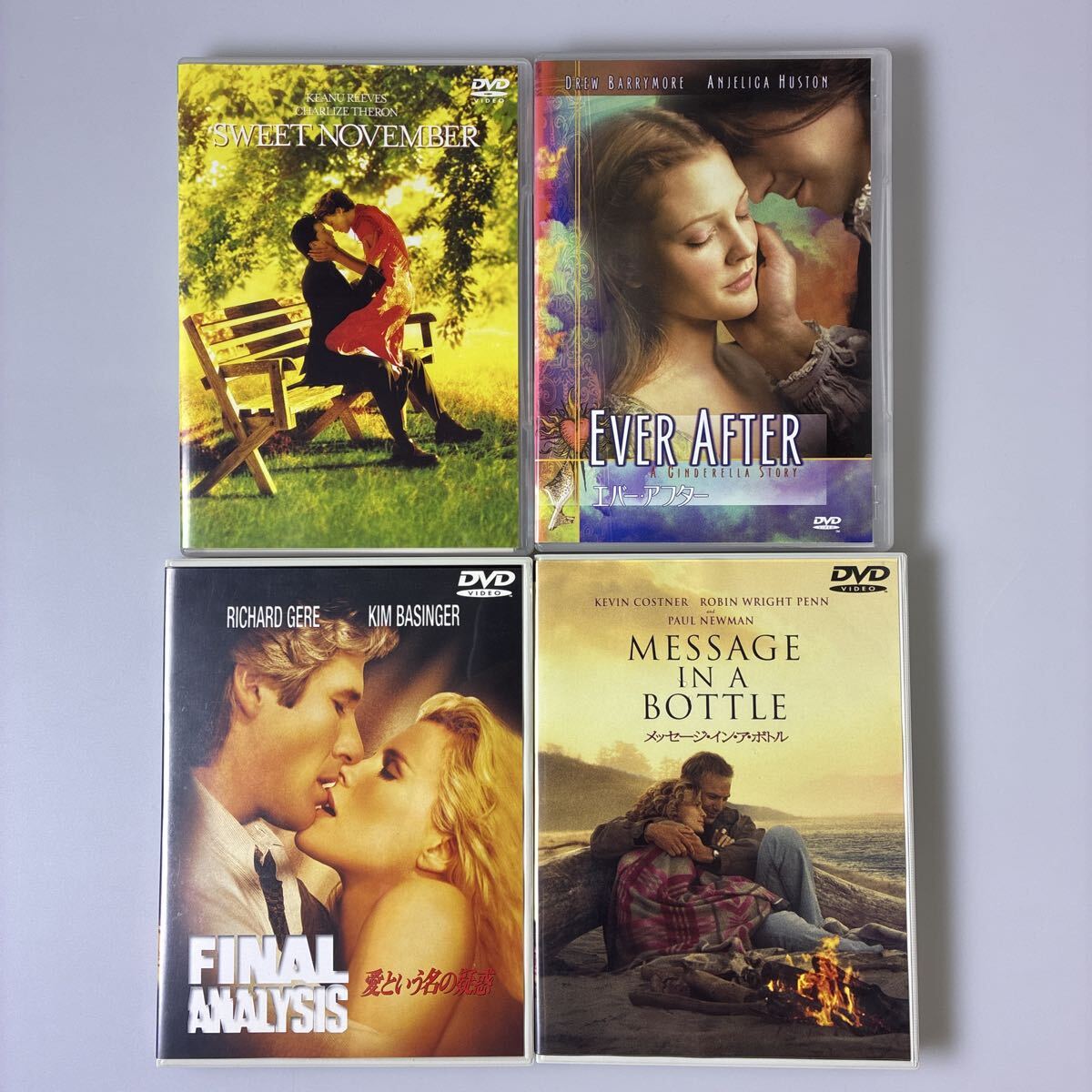 洋画DVD 4本セット Sweet November Ever After Message in a Bottle Final Analysis ラブストーリー 名作 恋愛映画まとめ