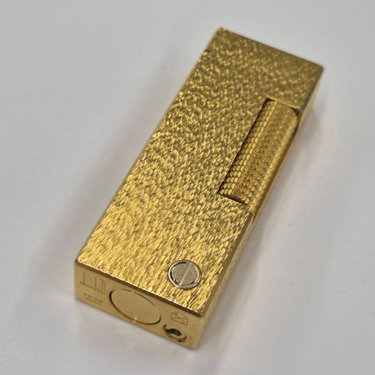 ダンヒル dunhill ライター 火花OK dロゴ A/D スイス製 着火未確認 金色 ゴールド アンティーク ガスライター #49005⑪