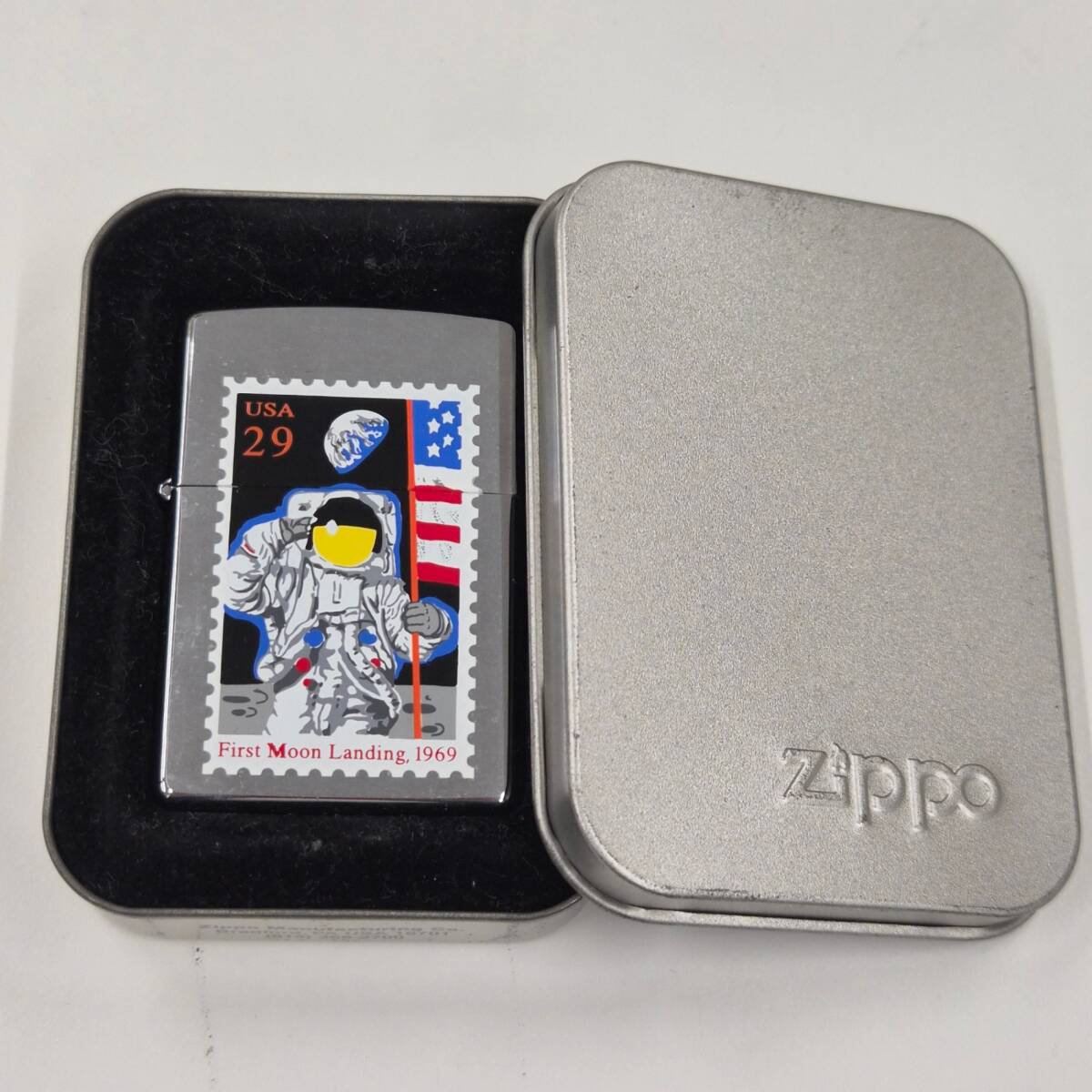 zippo 1969年月面着陸 ライター First Moon Landing 着火未確認 ジャンク 喫煙具 ジッポーライター #46769H⑤