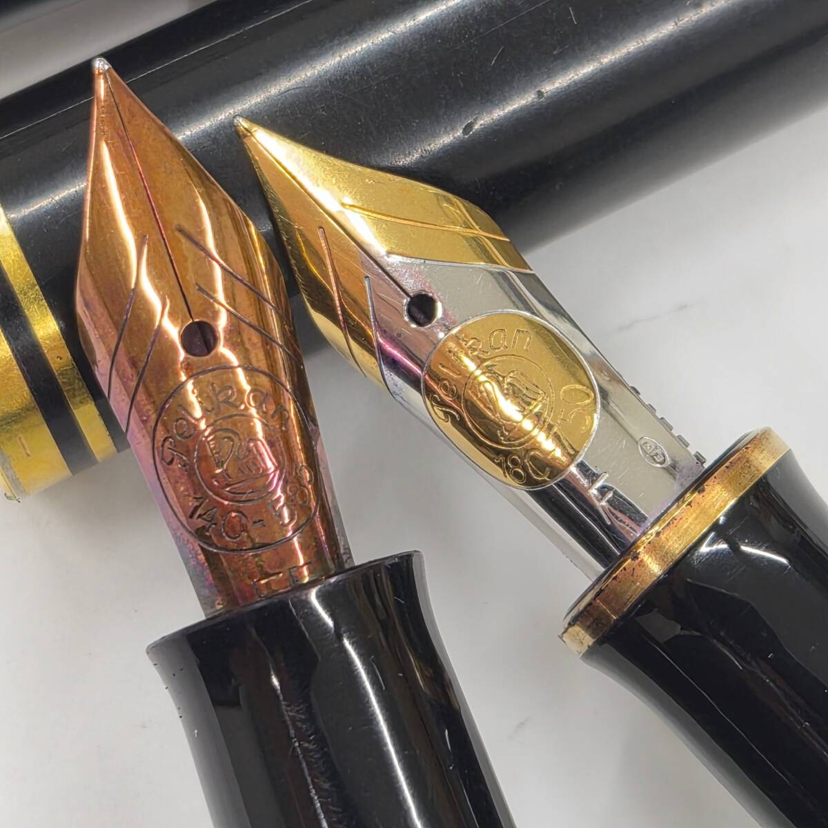18C-750 14C-585 刻印有 ペリカン万年筆 Pelikan 筆記未確認 ジャンク 筆記具 ペン先刻印有り #46560⑦