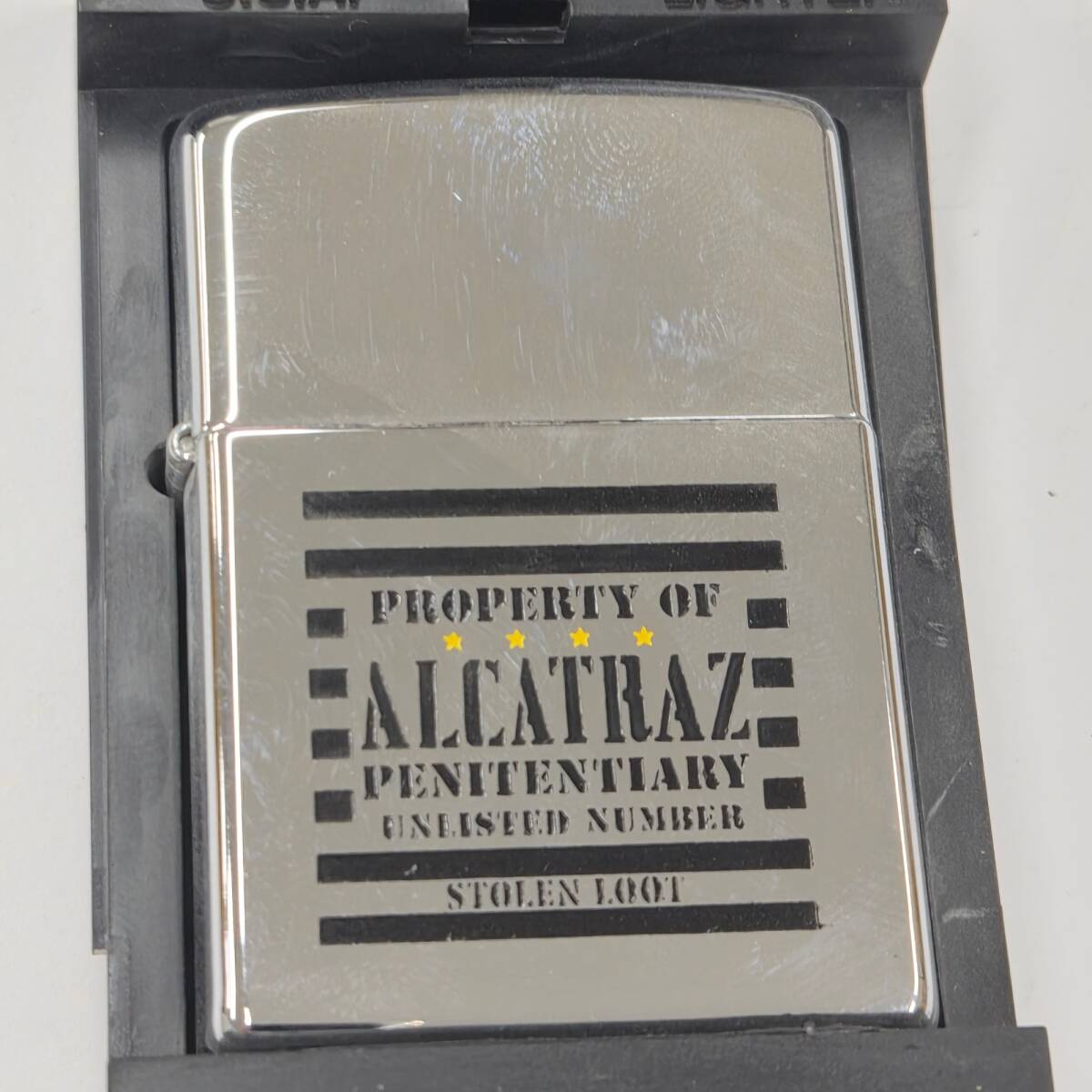 zippo ライター アルカトラズ刑務所 PROPERTY OF ALCATRAZ PENITENTIARY ジャンク 着火未確認 ジッポーライター #46769G⑦