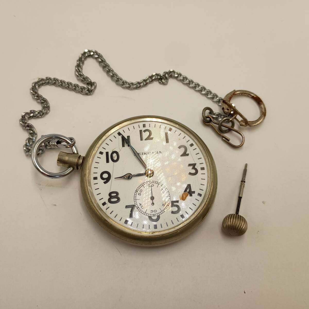 SEIKOSHA 精工舎 懐中時計 大型 リューズ破損 ジャンク #30850