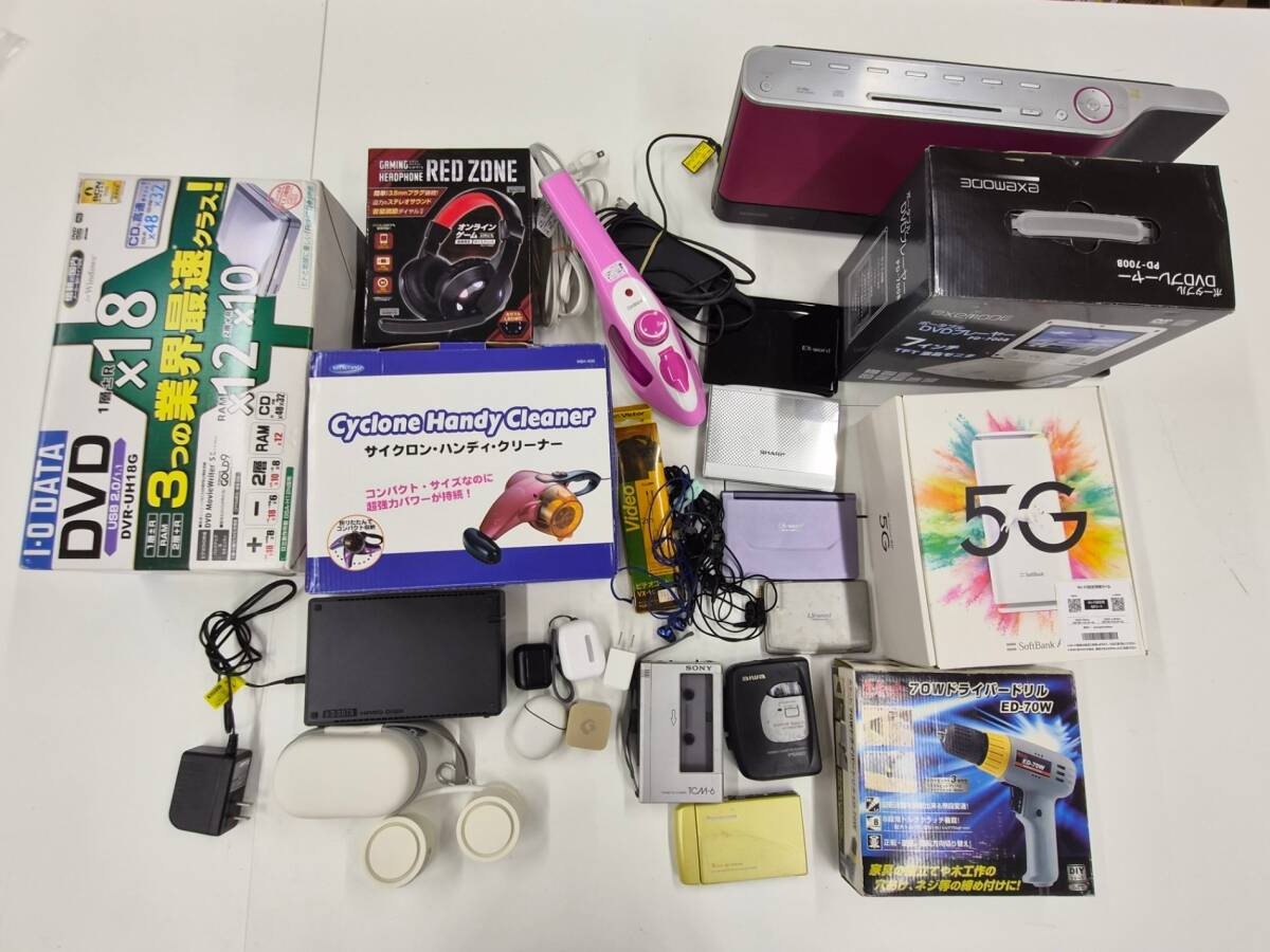 家電 まとめ パナソニック ケンウッド TWINBIRD ソフトバンク Air5G ワイヤレスイヤホン カセットプレーヤー DVDプレーヤー #12798