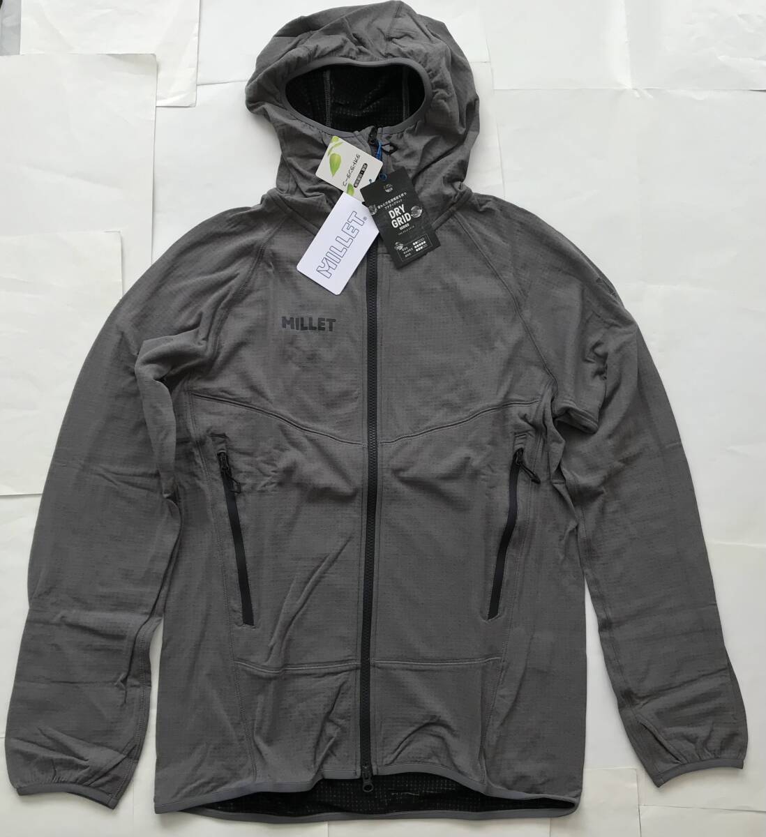 新品17,600円★MILLET ミレー★DRY GRID HOODIE★ドライ グリッド フーディ★ハイブリッドジャケット★sizeXL★吸水速乾★優れた汗処理機能